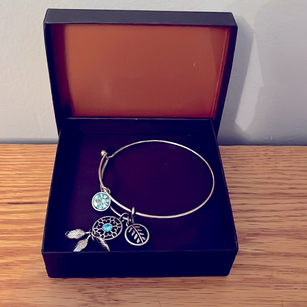 Silver charm bracelet